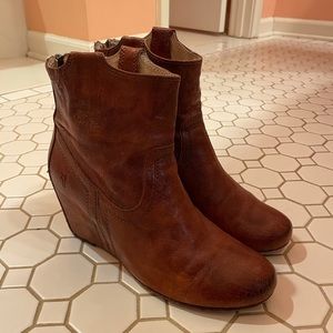 Frye wedge booties